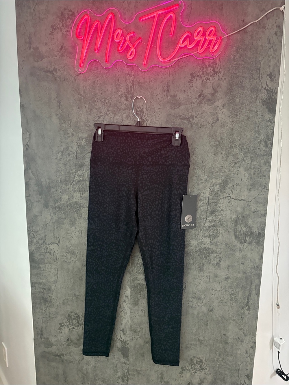 Scorpio Sol Black Subtle Animal Print Leggings